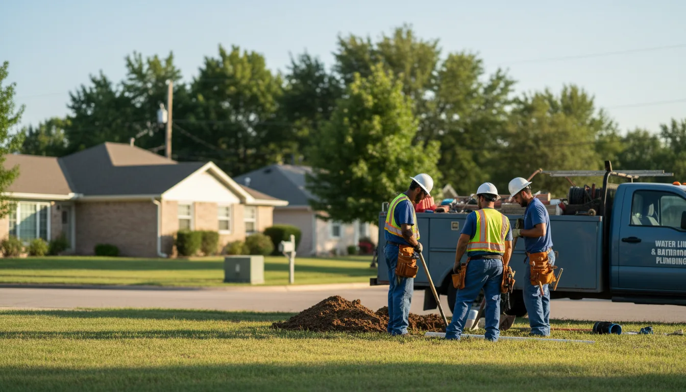 Residential water line and bathroom plumbing service in Byers, KS